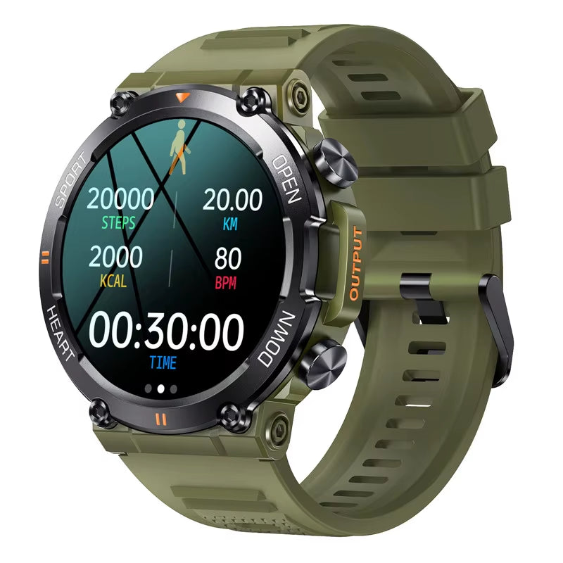 K56Pro Men's Smart Watch with Heart Rate Monitor, Bluetooth Connectivity, 400mAh Battery, 1.39-Inch HD Display, Ideal for Outdoor Sports