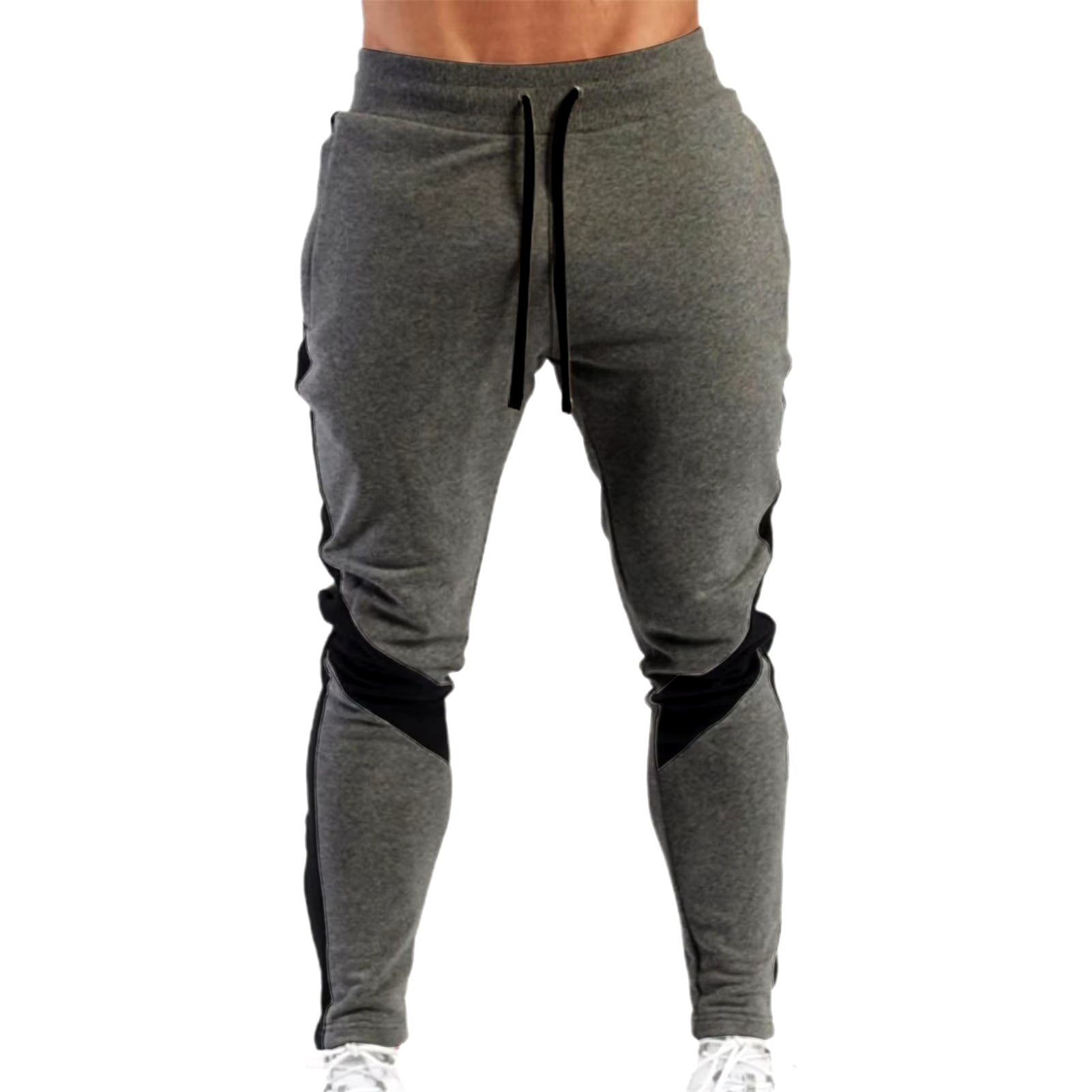 New Men'S Autumn and Winter Casual Color Matching Trousers Korean Style Clothes Fashionable Sports and Fitness Pants Hiking Gym