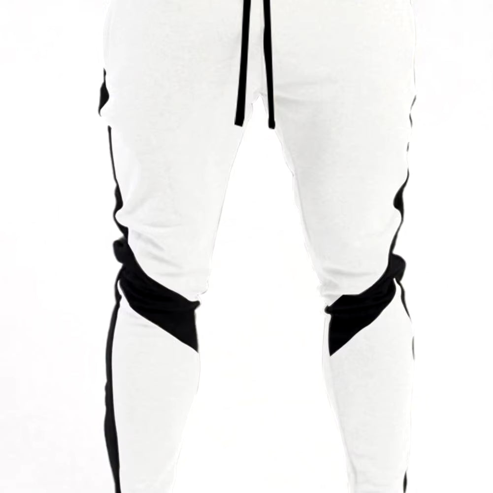 New Men'S Autumn and Winter Casual Color Matching Trousers Korean Style Clothes Fashionable Sports and Fitness Pants Hiking Gym