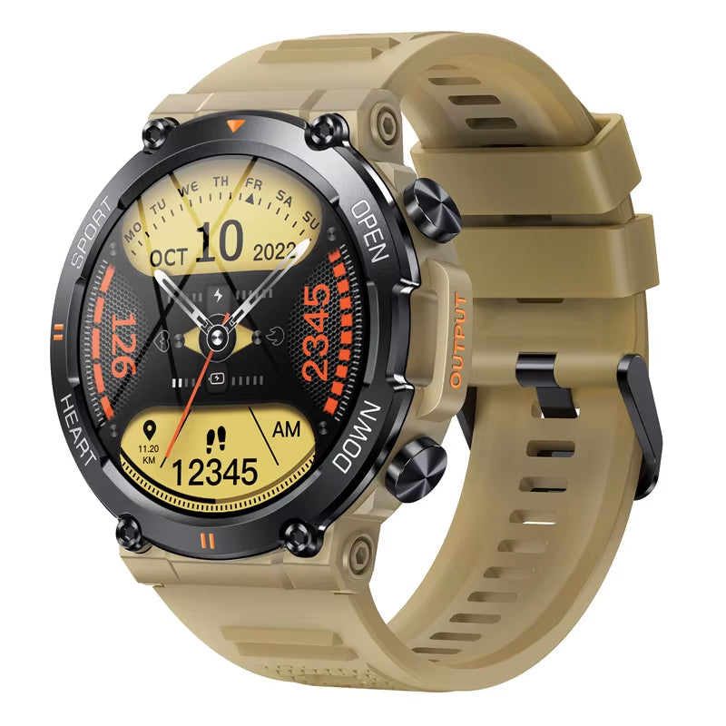 K56Pro Men's Smart Watch with Heart Rate Monitor, Bluetooth Connectivity, 400mAh Battery, 1.39-Inch HD Display, Ideal for Outdoor Sports