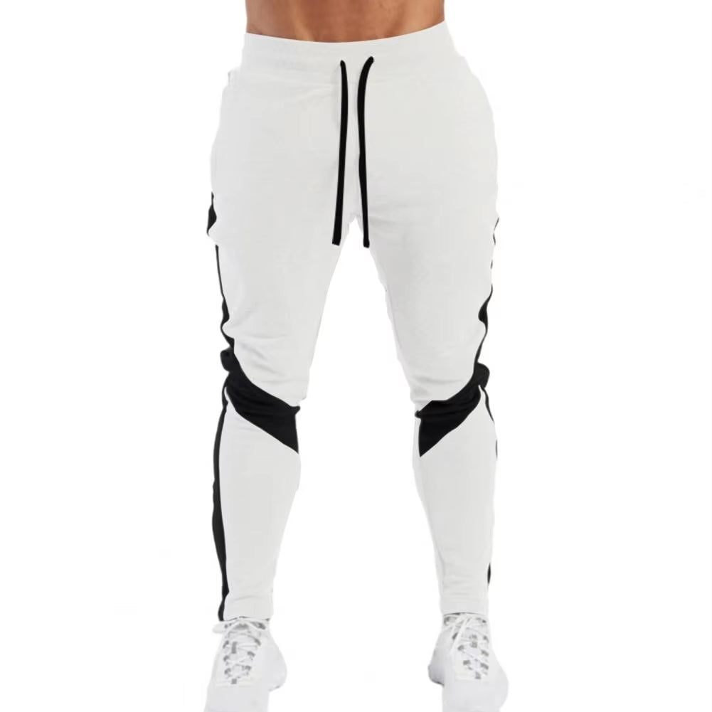 New Men'S Autumn and Winter Casual Color Matching Trousers Korean Style Clothes Fashionable Sports and Fitness Pants Hiking Gym
